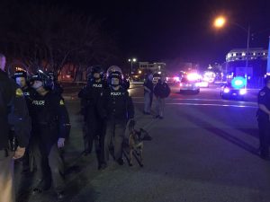 Members of the PPU in Salt Lake City at night