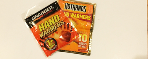 Two packs of chemical handwarmers